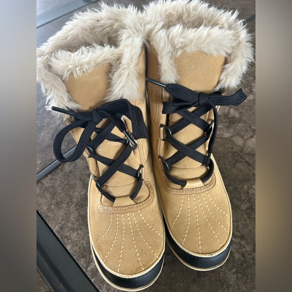 Sorel Boots TIVOLI II Women’s Size 7 Mid Calf Lace Up Fur Lined Winter Snow - Picture 7 of 10